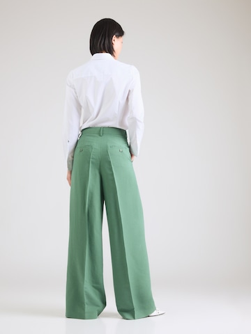 Wide leg Pantaloni con pieghe 'VELIERO' di Weekend Max Mara in verde