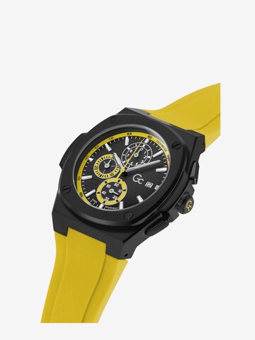 Montre à affichage analogique 'Coussin Shape Racing' Gc en jaune