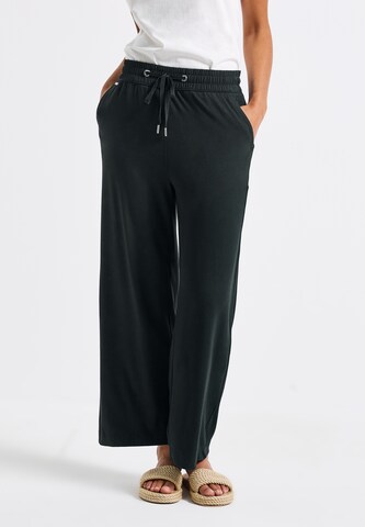 STREET ONE Loose fit Pants 'Emee' in Black: front