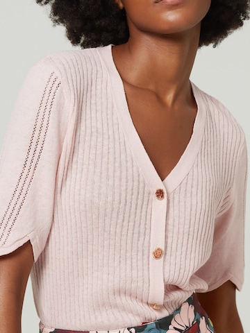 4funkyflavours Knit Cardigan 'Stop The Madness' in Pink