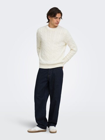 Only & Sons - Jersey 'KIM ' en blanco