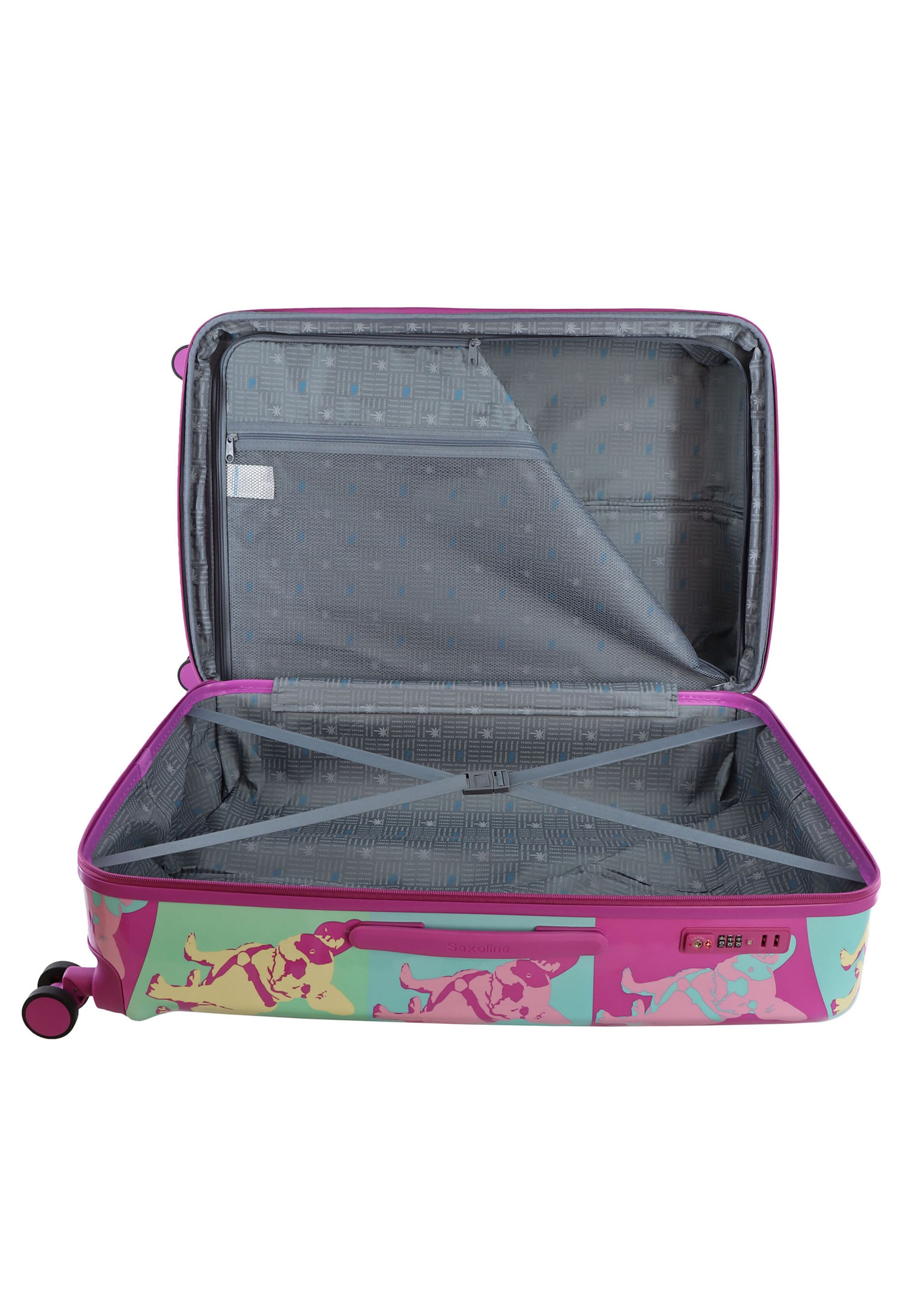Saxoline Blue Suitcase in Mixed colors