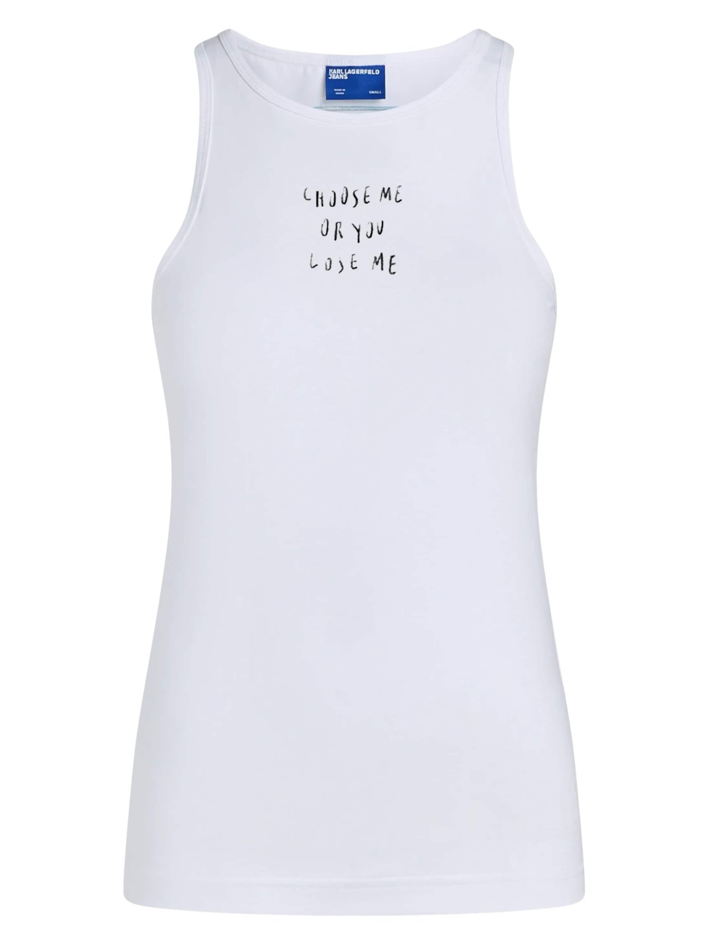 KARL LAGERFELD JEANS - Top 'KLJ x Pietro Terzini' en blanco: frente
