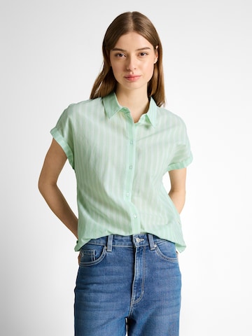 TOM TAILOR DENIM Blouse in Groen: voorkant