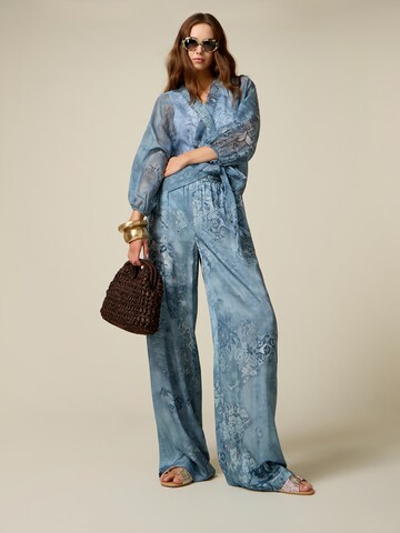 oltre Baggy Trousers in Blue