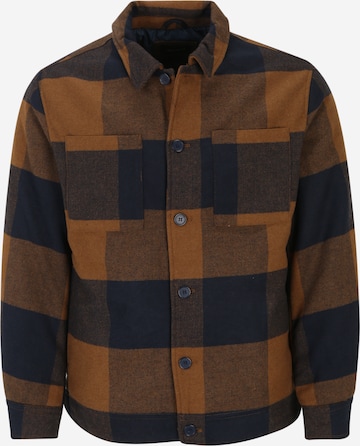 Veste mi-saison 'Jax' Jack & Jones Plus en marron : devant