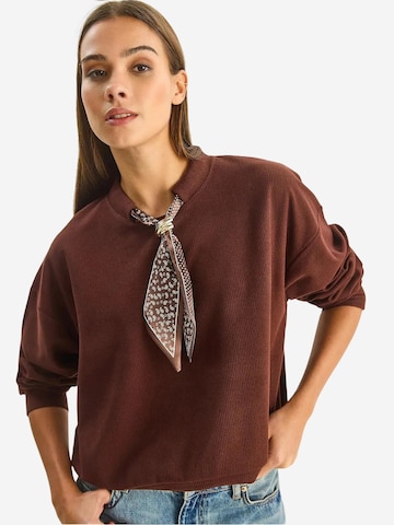 Felpa di Bianco Lucci in marrone: frontale