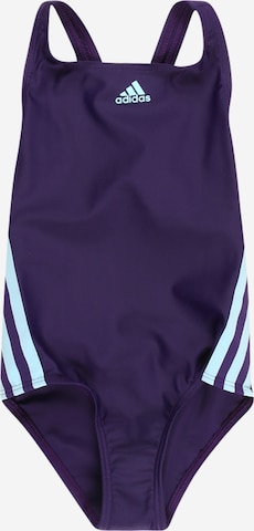 ADIDAS PERFORMANCE Sports swimwear 'Athly V 3-Stripes' in Purple: front