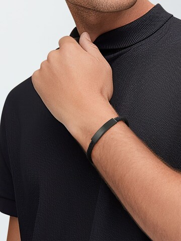 Lucardi Armband in Schwarz: Vorderseite