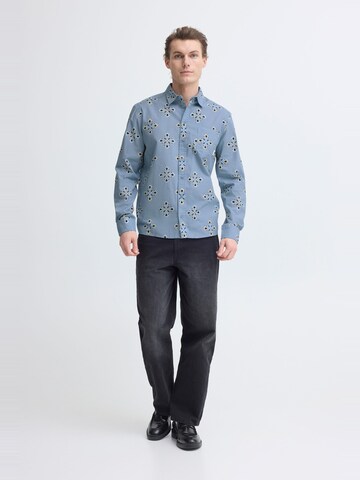 BLEND Regular fit Button Up Shirt 'BHDitlef ' in Blue