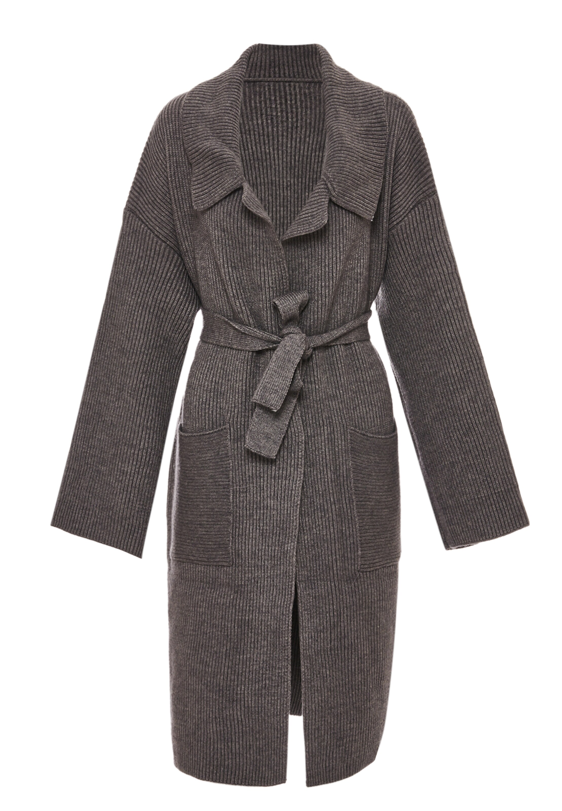 RISA Pletena jopa | siva barva: sprednja stran