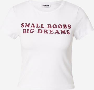 Noisy may Тениска 'NMMOLLY' в бяло: отпред