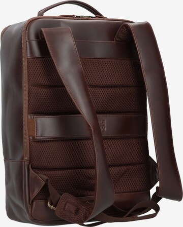 Buckle & Seam Backpack 'Leon ' in Brown