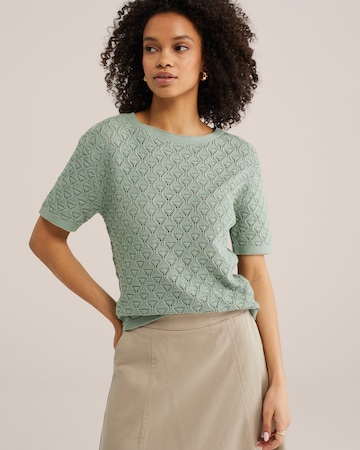 Pulover de la WE Fashion pe verde: față