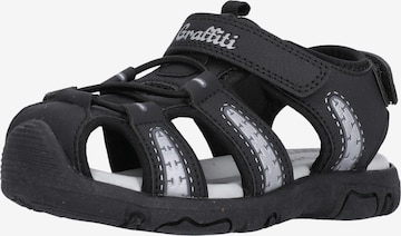 Graffiti Sandals & Slippers 'Kama' in Black: front