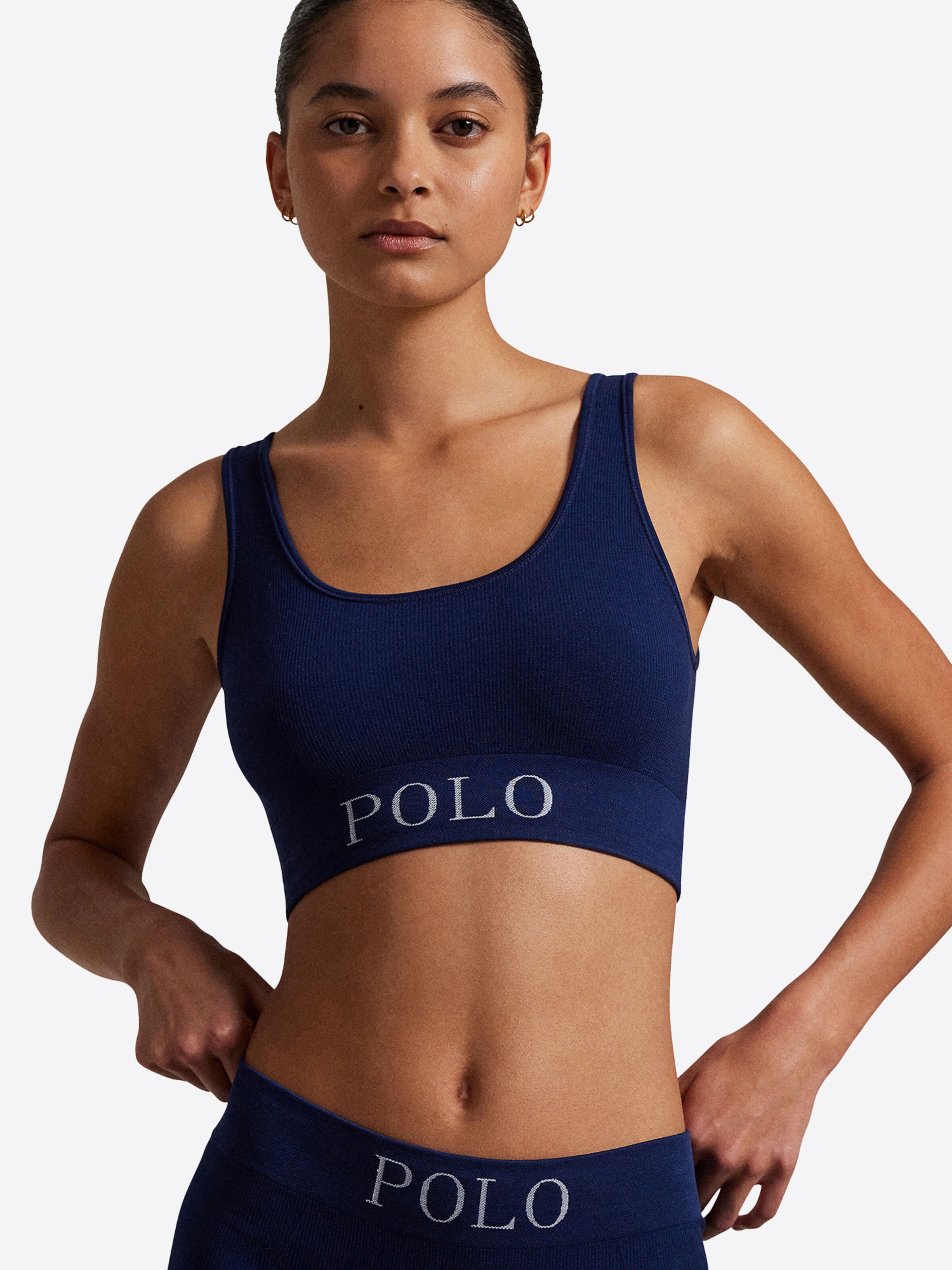 Bustier Soutien-gorge ' Ribbed Seamless ' Polo Ralph Lauren en bleu