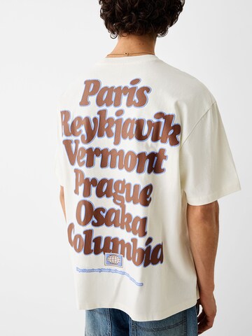 T-Shirt Bershka en blanc