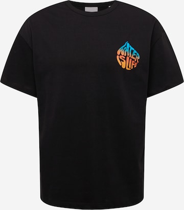 KnowledgeCotton Apparel Shirt 'WATERAID' in Black: front