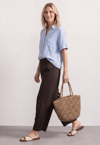 STREET ONE Wide leg Pants 'Emee' in Brown