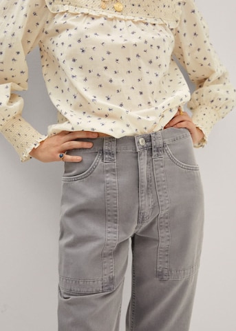 MANGO Loose fit Pants 'Alessia' in Grey