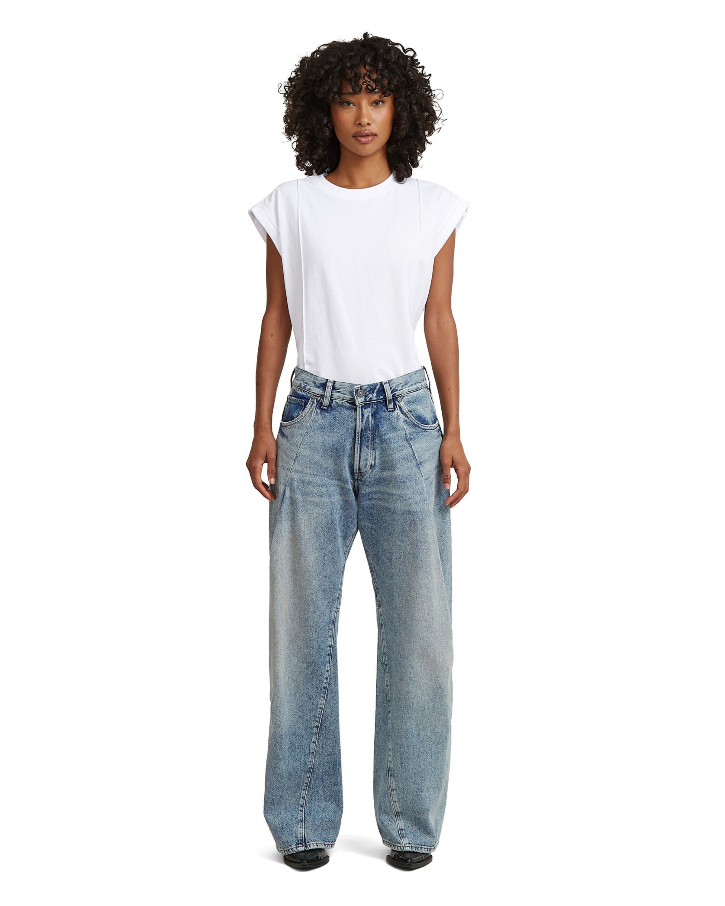 G-STAR Loosefit Jeans 'Contor Wide Peat' in Blau