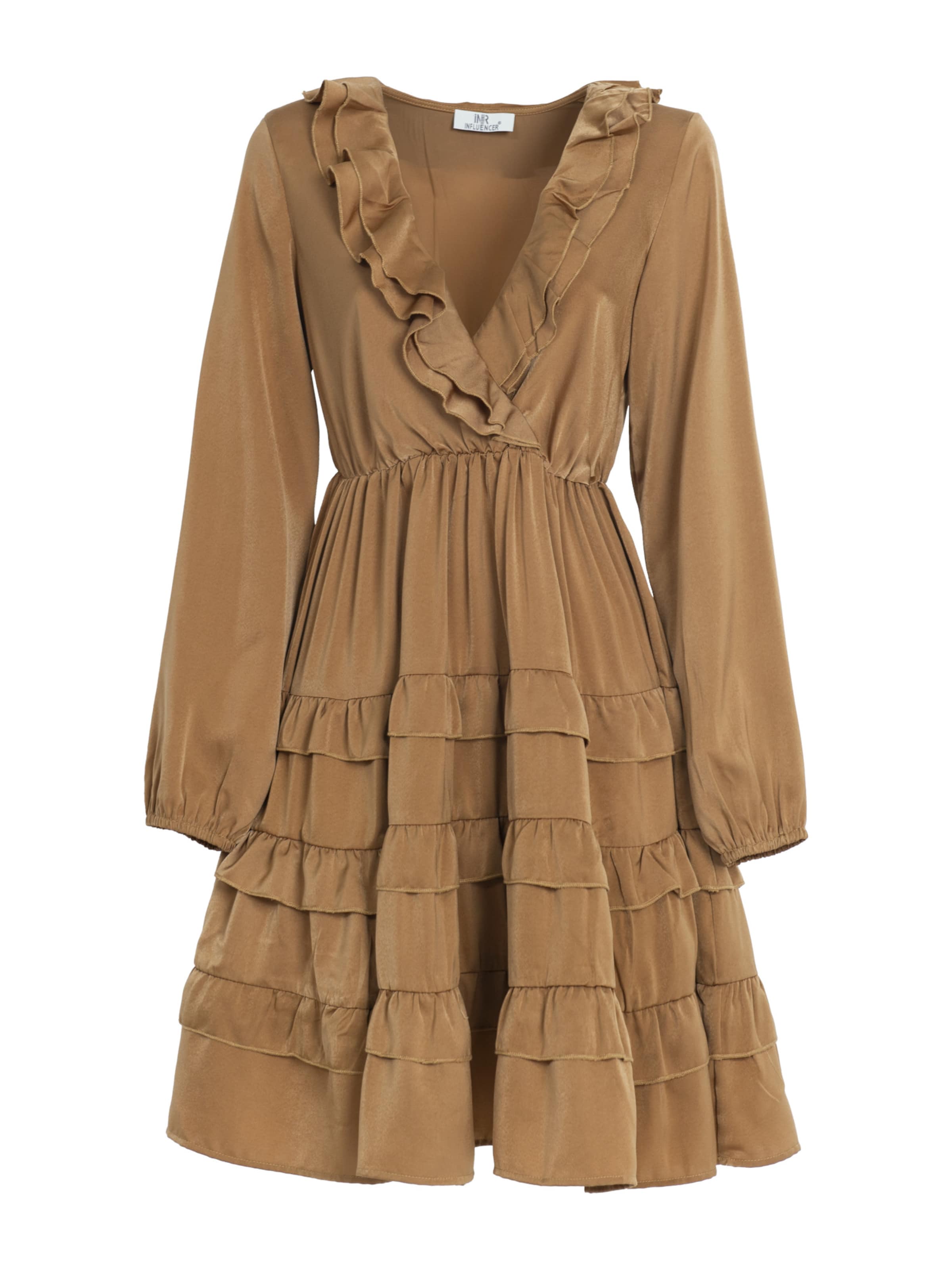 Influencer Šaty 'Valance' - Hnedá: predná strana