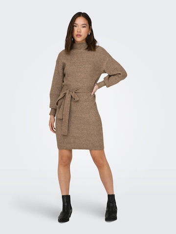 ONLY Knitted dress 'THILDE' in Brown: front