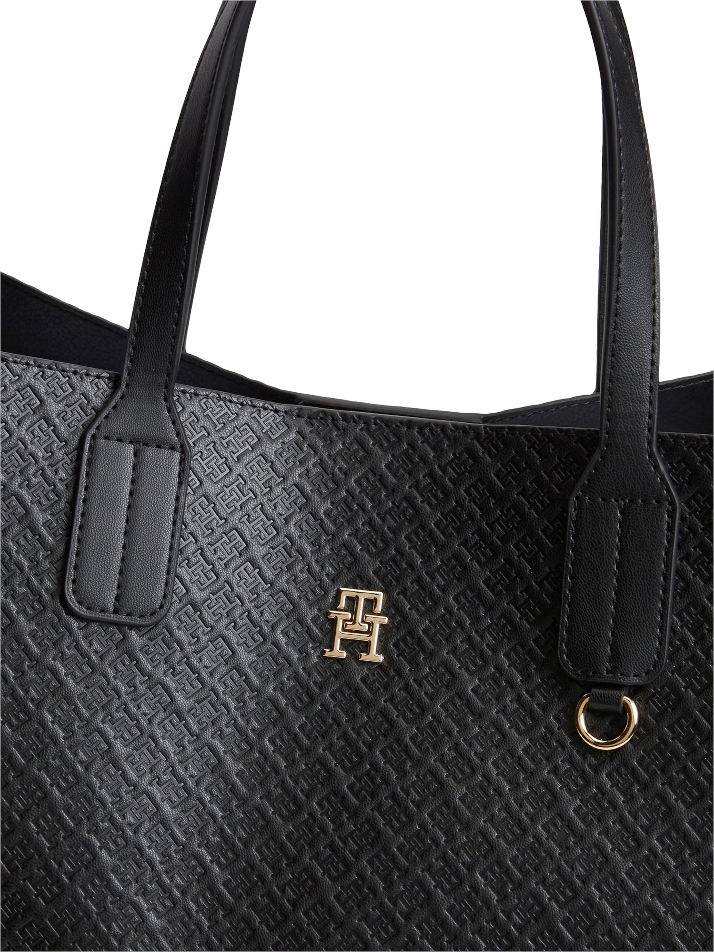 TOMMY HILFIGER Kézitáska 'SATCHEL MONO' - fekete