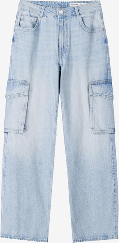 Jeans cargo Bershka en bleu : devant