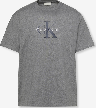 Calvin Klein Jeans Majica 'Hero' u siva melange / crna / bijela, Pregled proizvoda