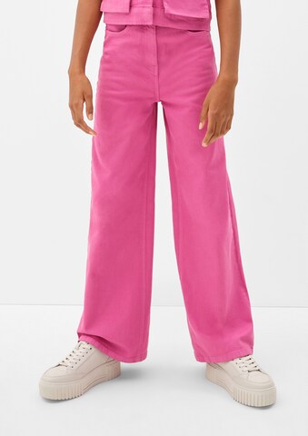 s.Oliver Wide leg Jeans in Pink: front