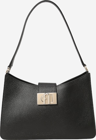 FURLA - Mala de ombro em preto: frente