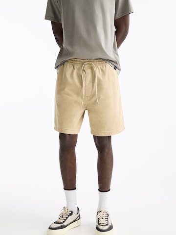 Pull&Bear Regular Broek in Beige: voorkant