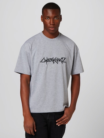 About You x Cyberkongz Shirt 'Mika' in Grey: front