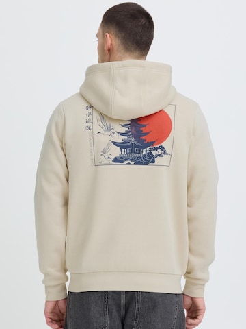 BLEND - Sudadera con cremallera ' BHJapa Backprint ' en beige