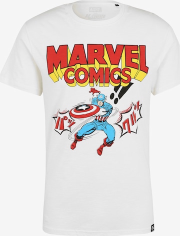 Recovered Shirt 'Marvel Comics Captain America Japan' in White: front