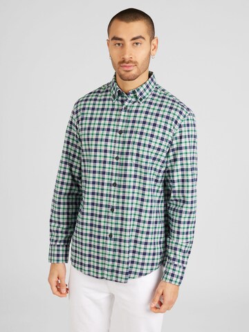 UNITED COLORS OF BENETTON Regular fit Button Up Shirt in Green: front