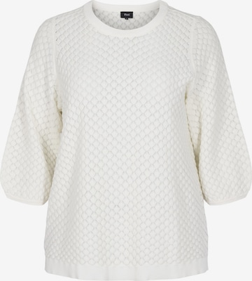 Zizzi Sweater 'MELSA' in White: front