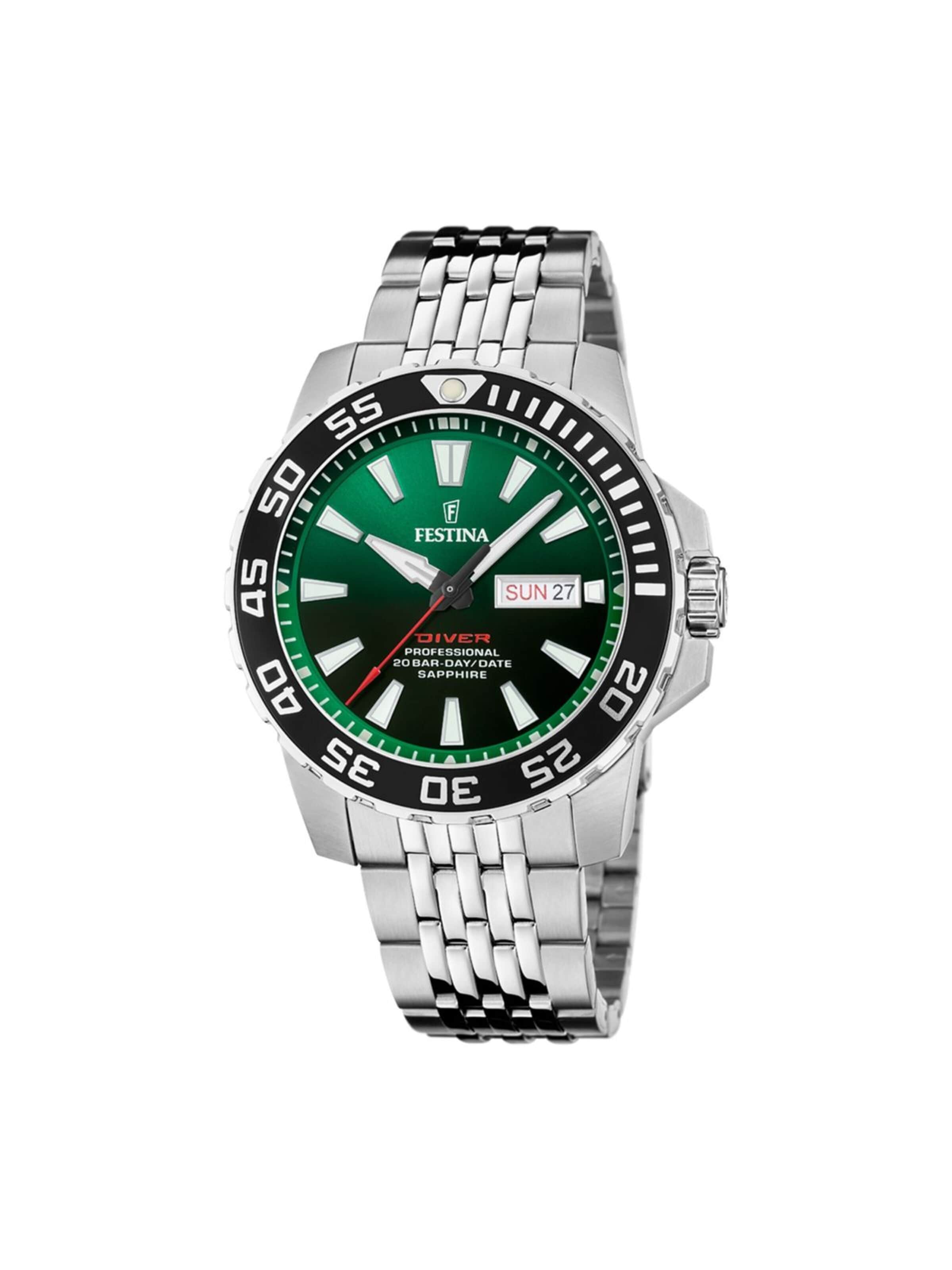 Montre à affichage analogique FESTINA en vert : devant