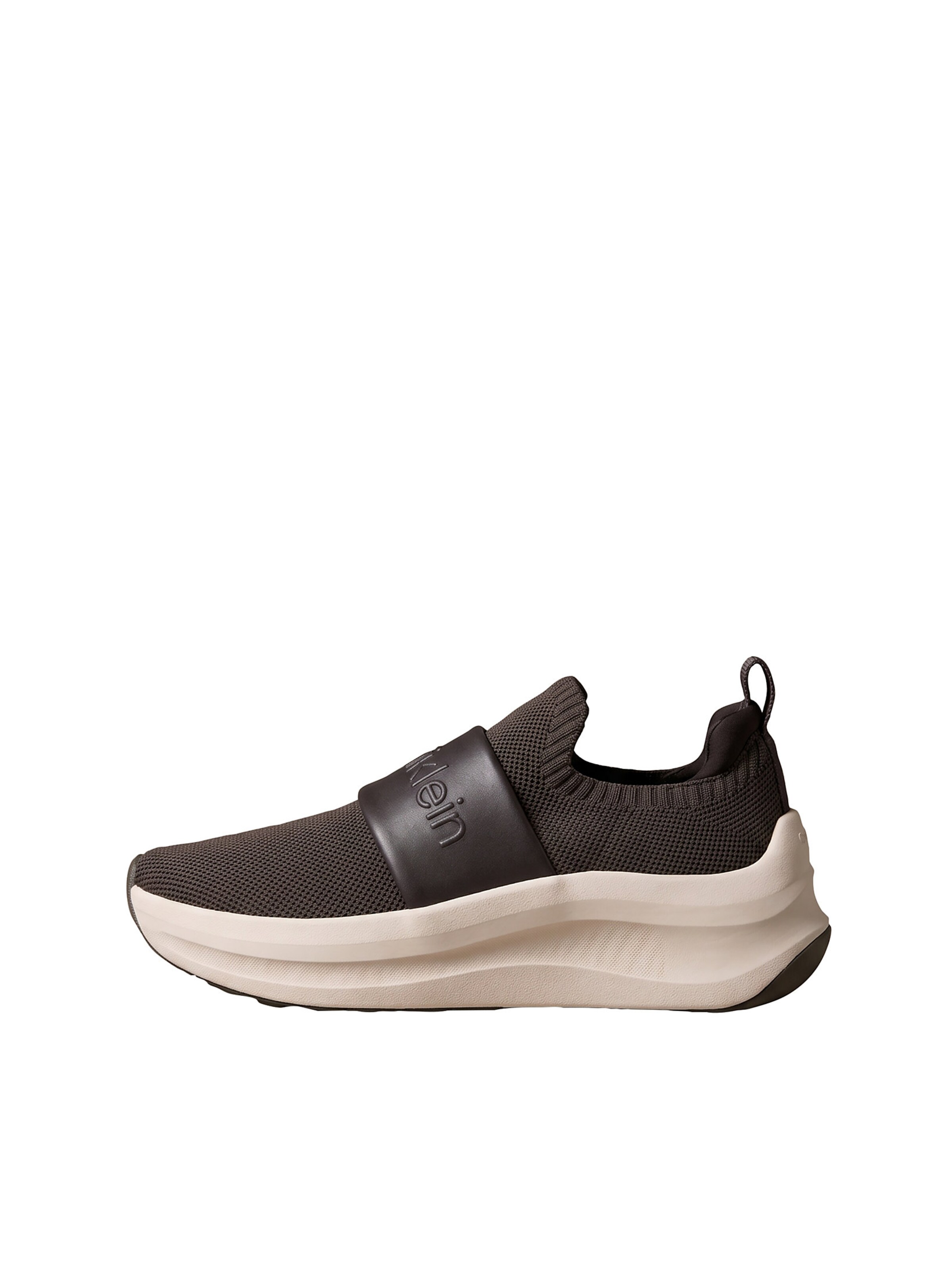 Baskets basses Calvin Klein en marron : devant