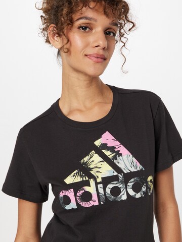 ADIDAS SPORTSWEAR Performance shirt 'Allover Print ' in Black