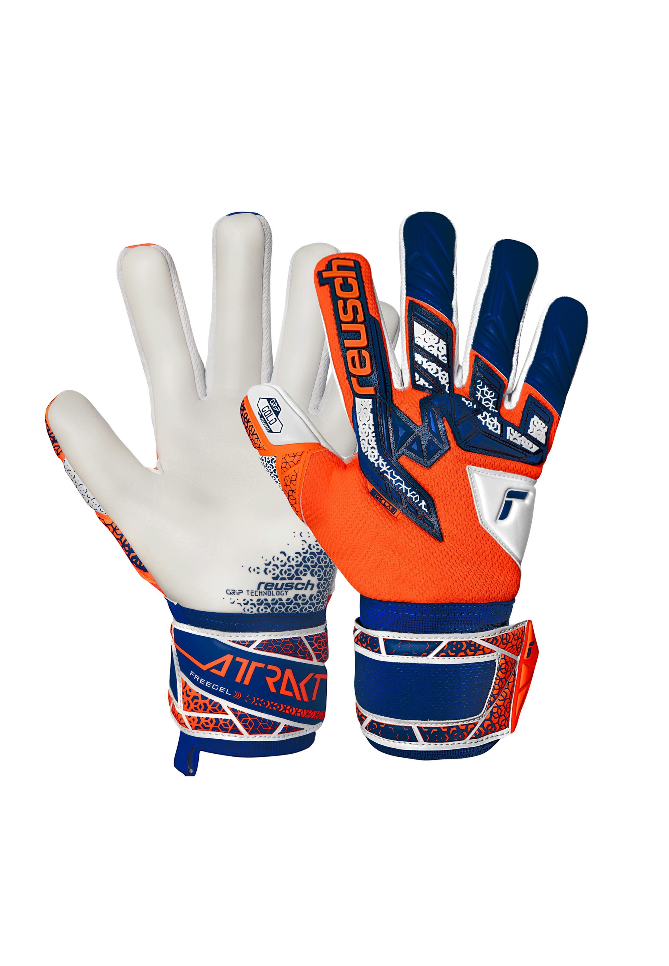 REUSCH Torwarthandschuhe 'Attrakt Freegel Gold NC' in blau, Produktansicht