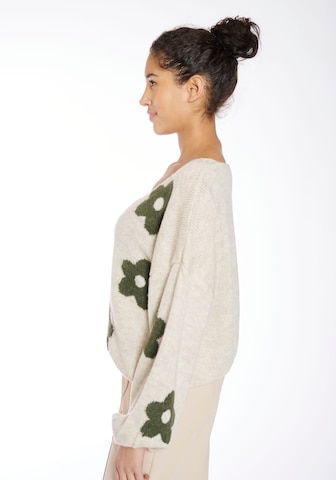 Hailys Knit Cardigan in Beige