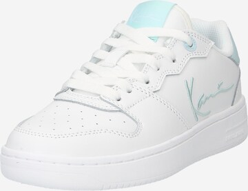 Karl Kani Platform trainers in White: front