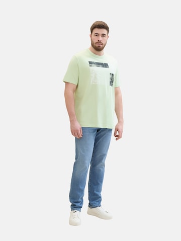 TOM TAILOR Men + T-Shirt in Grün