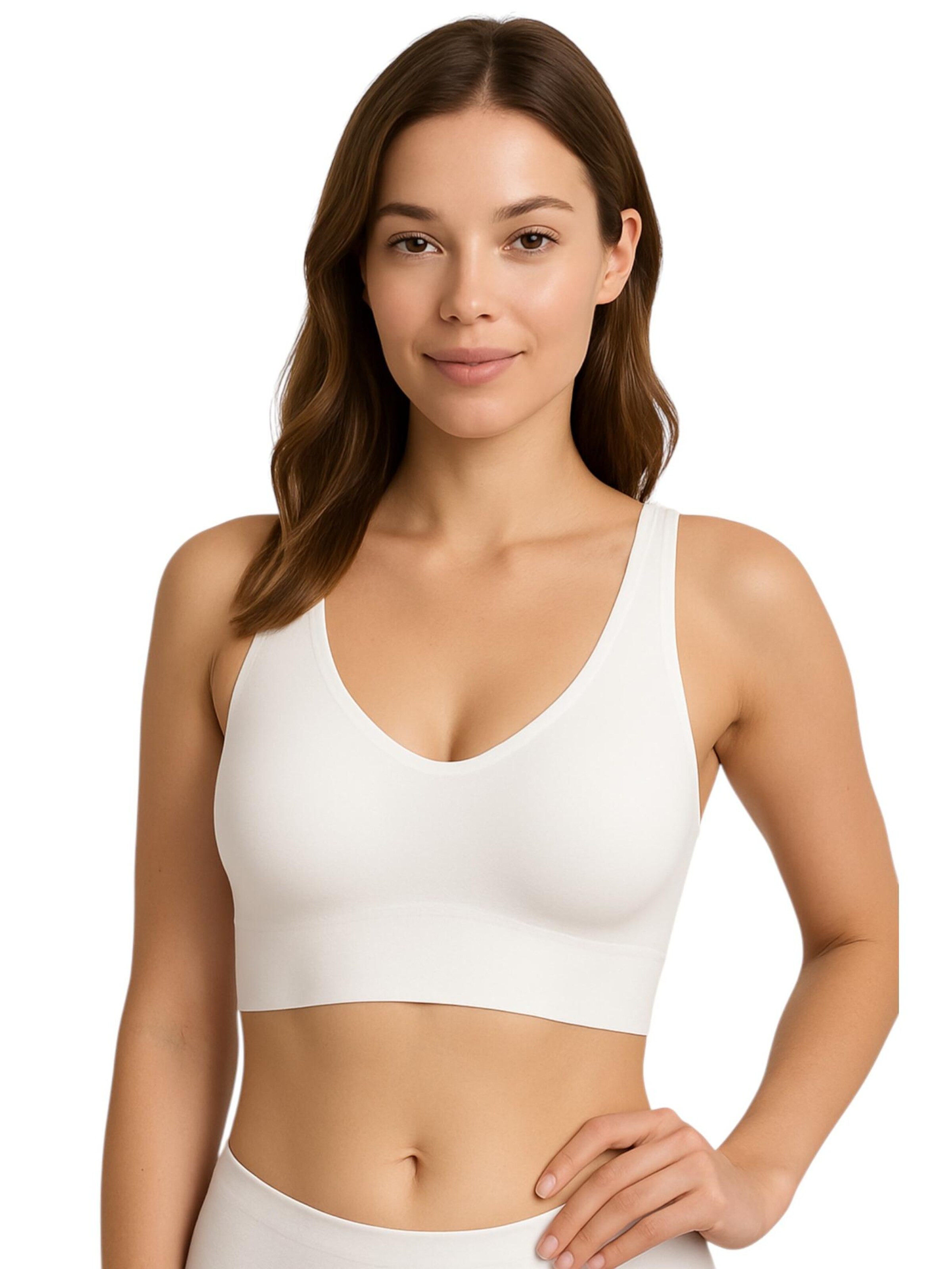 fashionshowcase Bustier Sports-BH i hvid