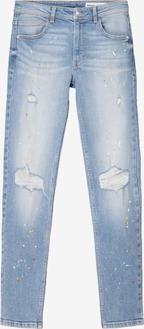 Bershka Skinny Farkut värissä sininen: etupuoli