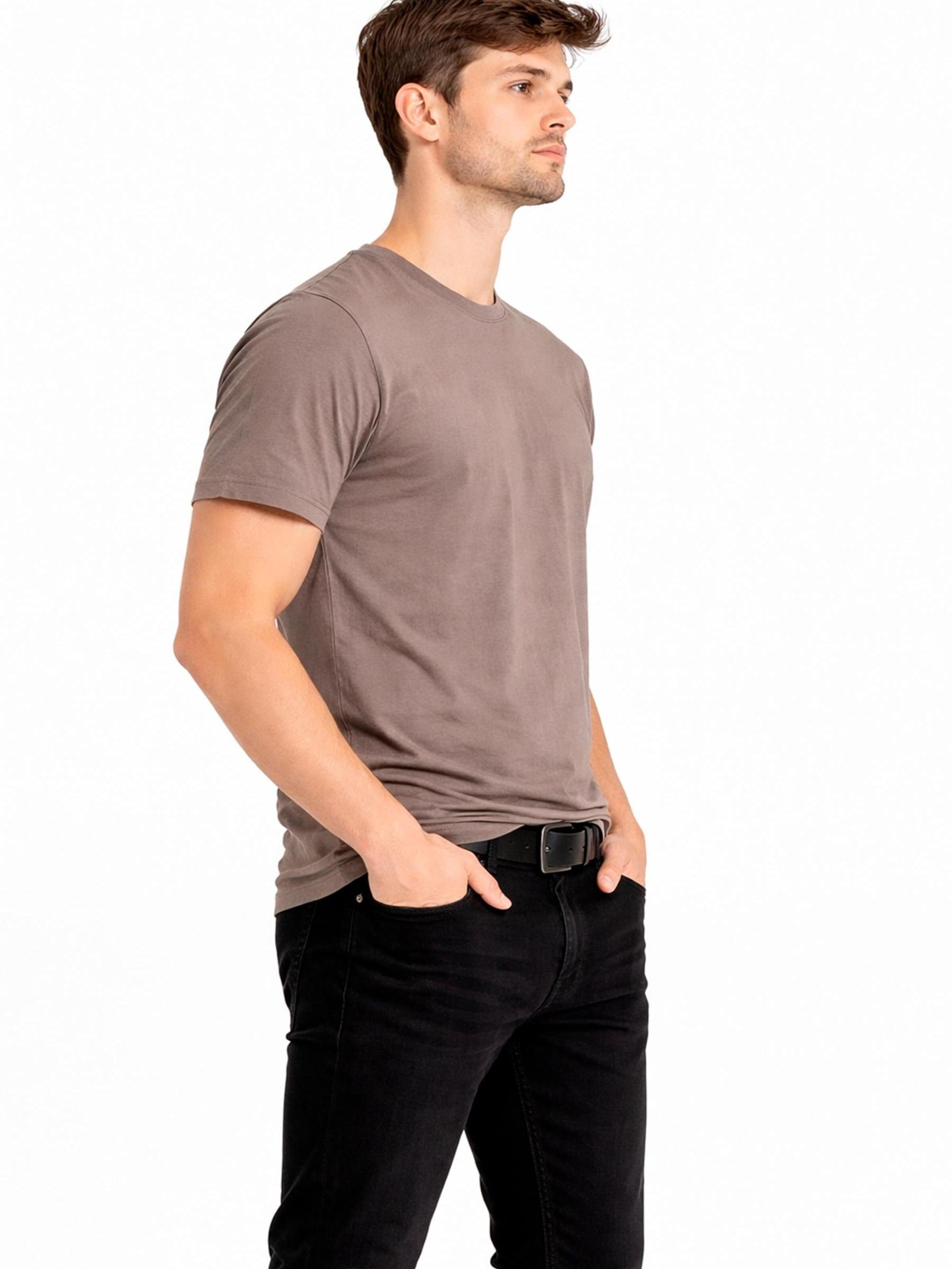 A Question Of (AQO) Shirt 'Anders Tee Garment Dyed' in Bruin