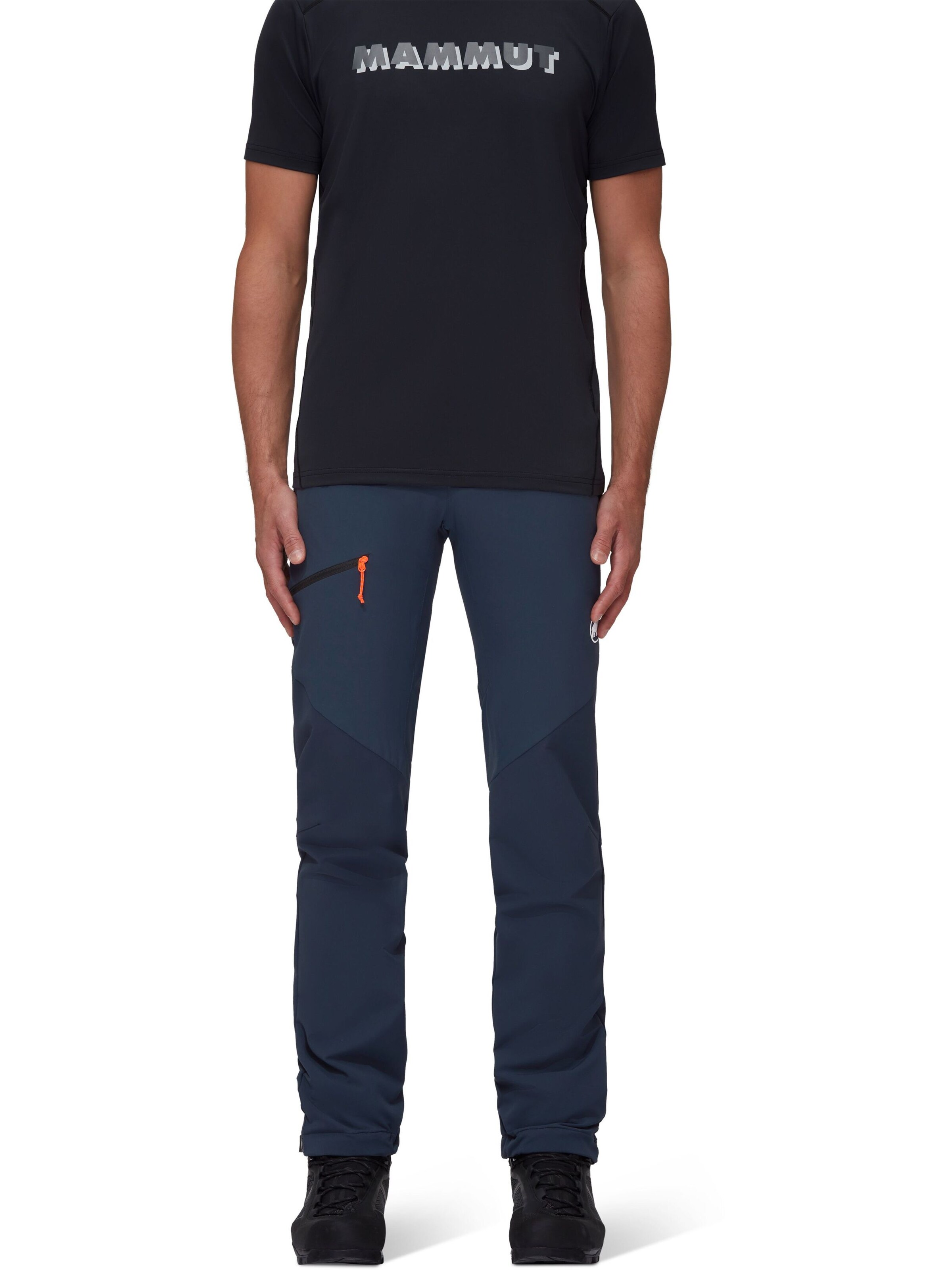 MAMMUT Regular Outdoor Pants in Blue: front