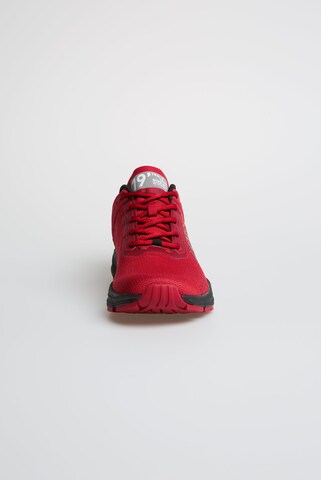 CAMP DAVID Leichter Sneaker im Knit-Design mit Logo Artwork in Rot